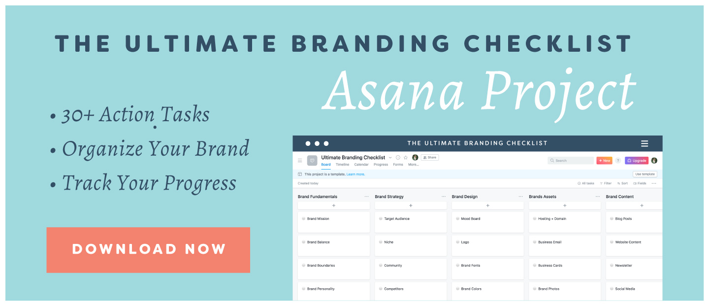 Ultimate Branding Checklist Asana Project Branded By Britt