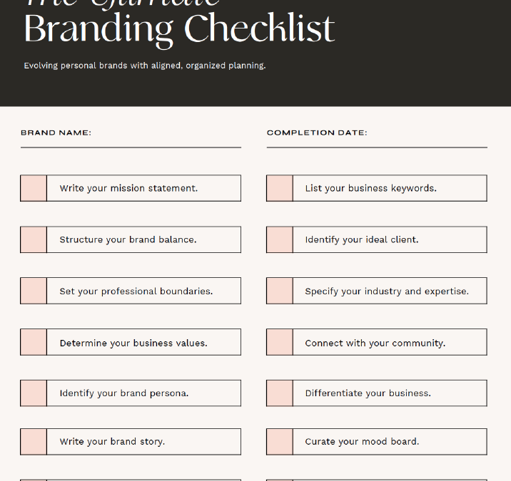 The Ultimate Branding Checklist for Small Business Owners